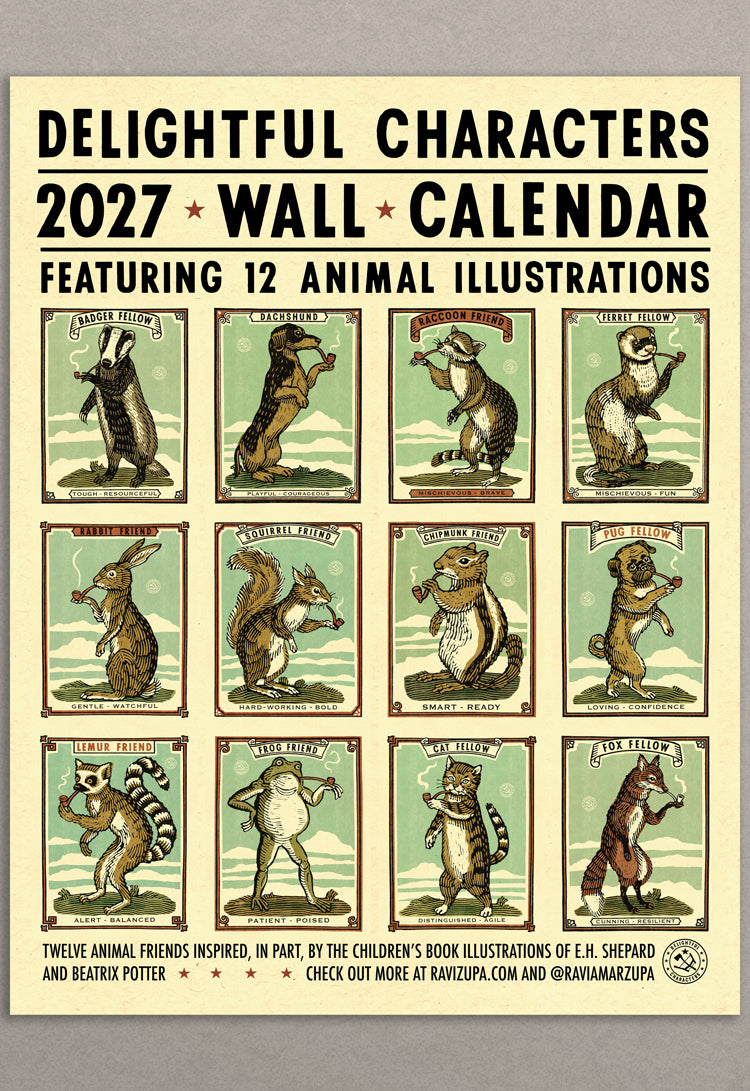 Delightful Characters 2027 Calendar