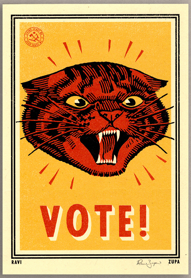 Vote Cat #1 Print – Ravi Zupa Arts