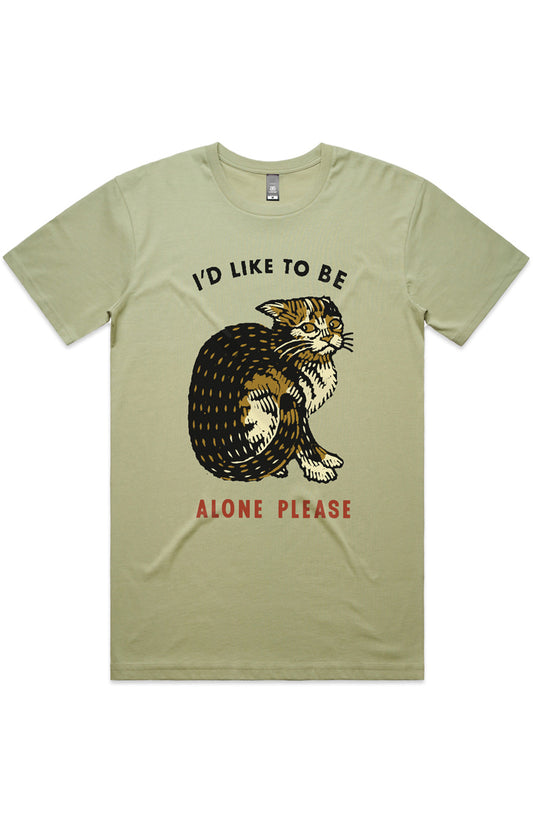 Alone Please Tee - Pistachio