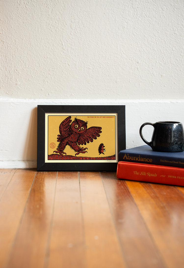 Hedgehog in the Fog Print