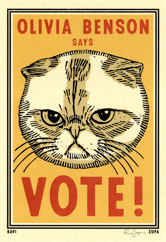 Olivia Says Vote! Print