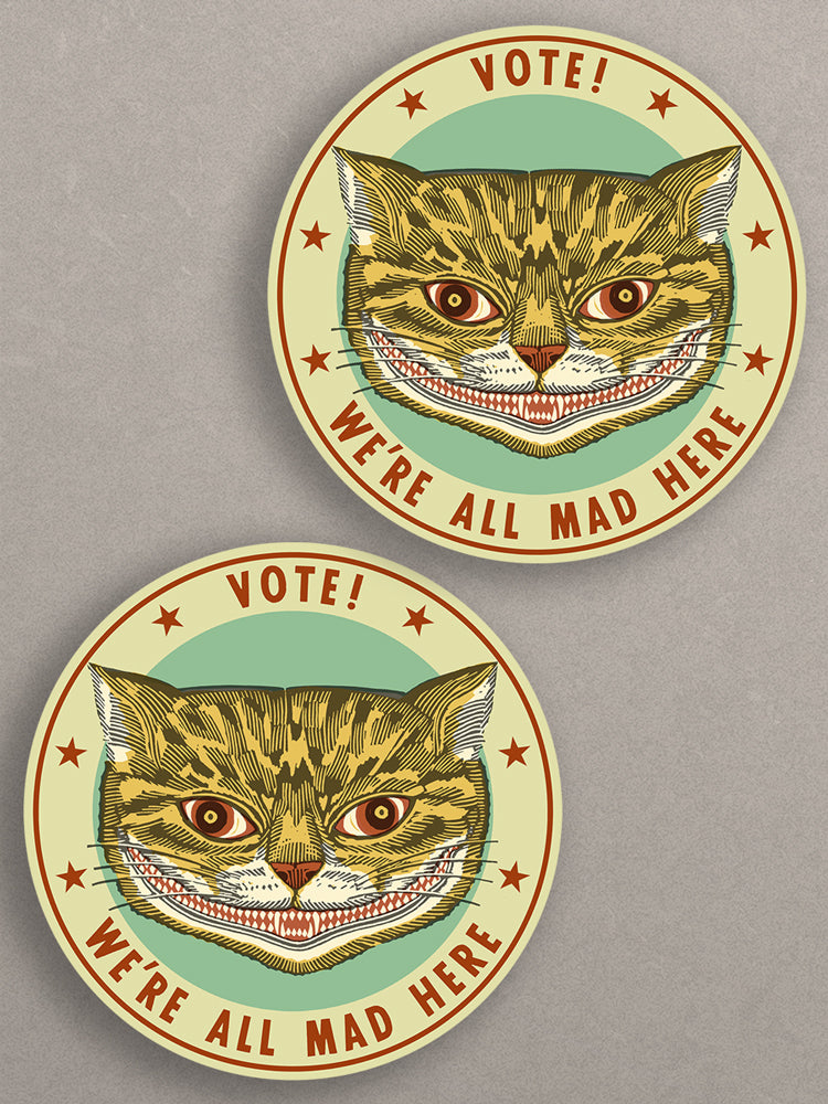 Cheshire Vote Sticker Two-Pack