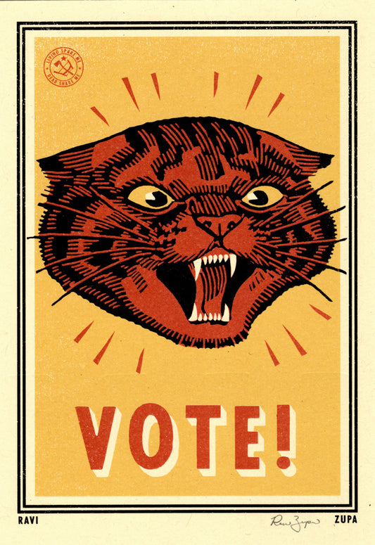 Vote Cat #1 Print