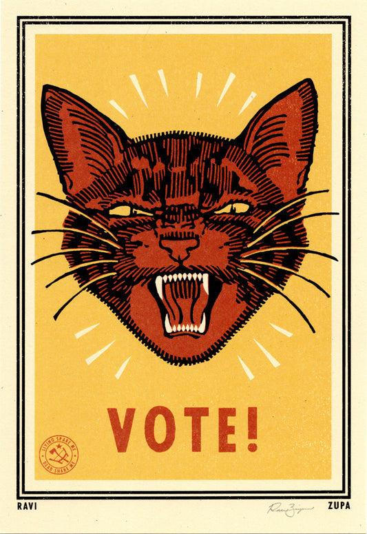 Vote Cat #2 Print