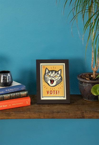 Vote Cat #3 Print