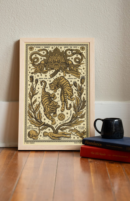 A Tiger Standoff Print