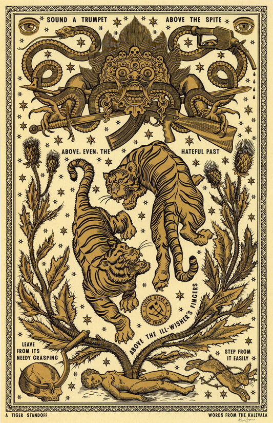 A Tiger Standoff Print
