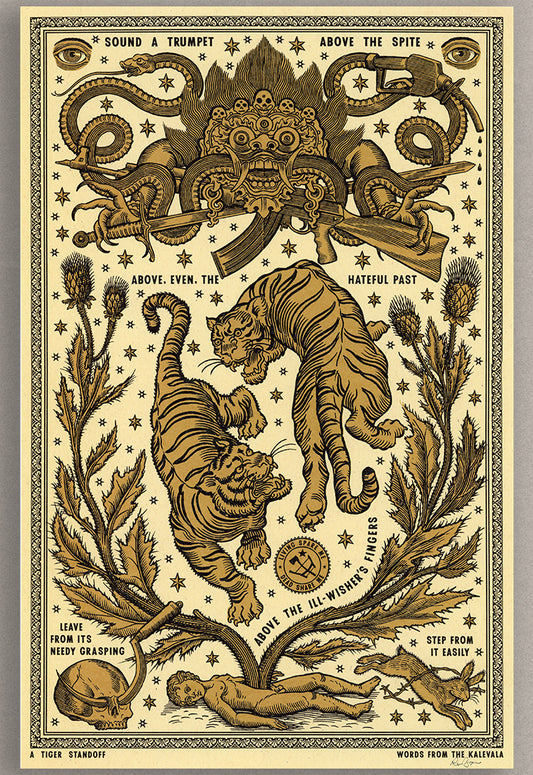 A Tiger Standoff Print