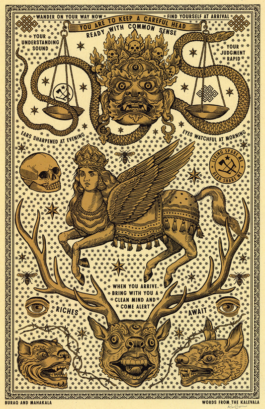 Buraq and Mahakala Print