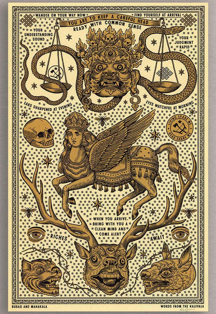 Buraq and Mahakala Print