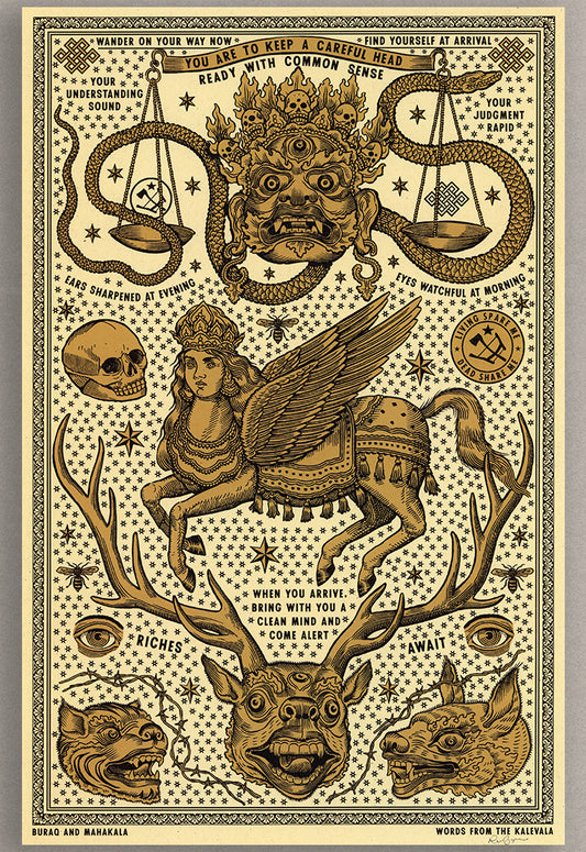 Buraq and Mahakala Print