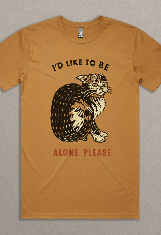 Alone Please Tee - Camel