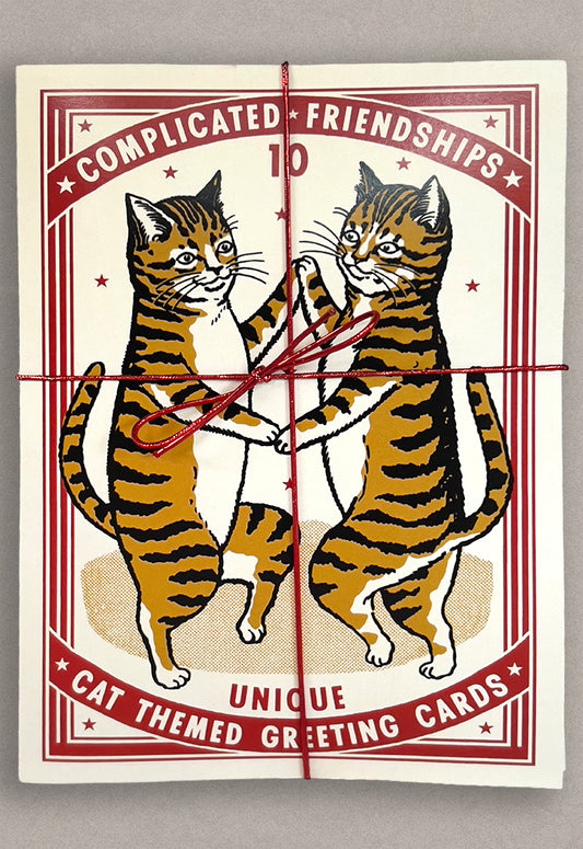 Cat Complicated Friendship Greeting Card Set