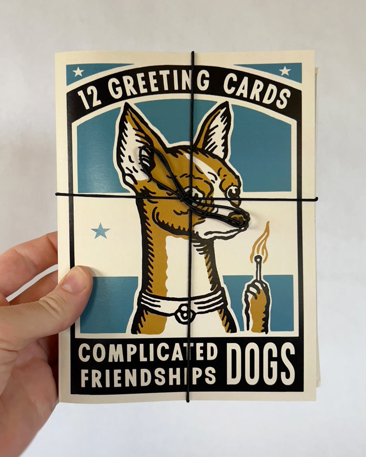 Dog Complicated Friendship Greeting Card Set