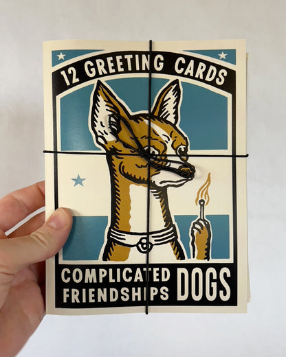 Dog Complicated Friendship Greeting Card Set