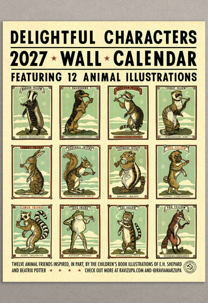 Delightful Characters 2027 Calendar