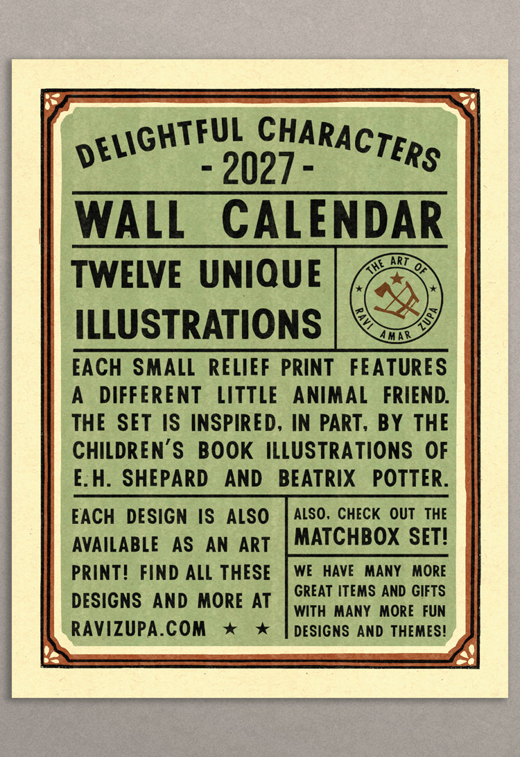 Delightful Characters 2027 Calendar
