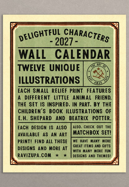 Delightful Characters 2027 Calendar