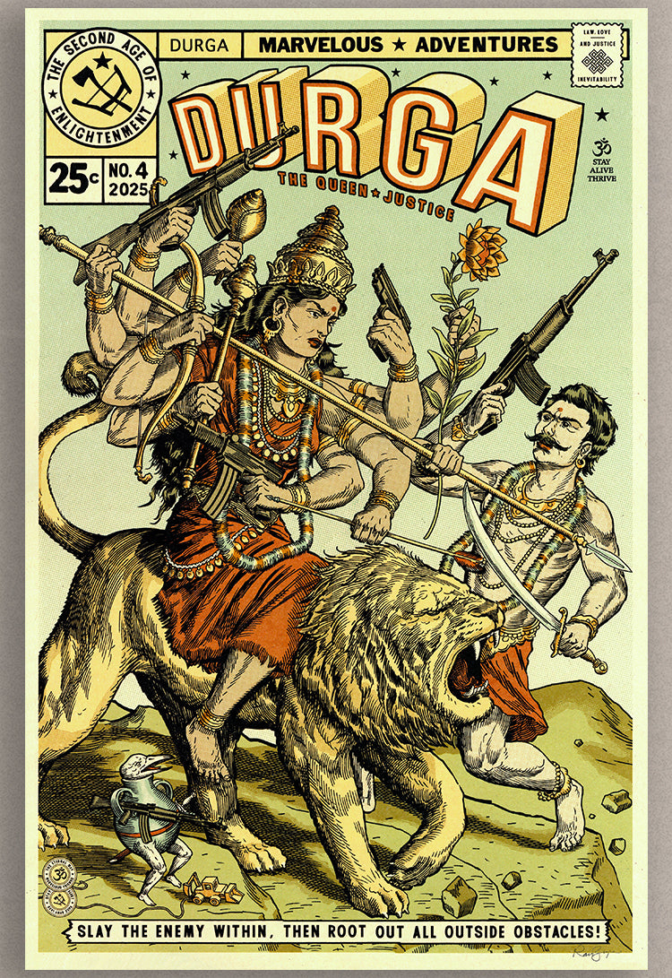 Durga Comic Print