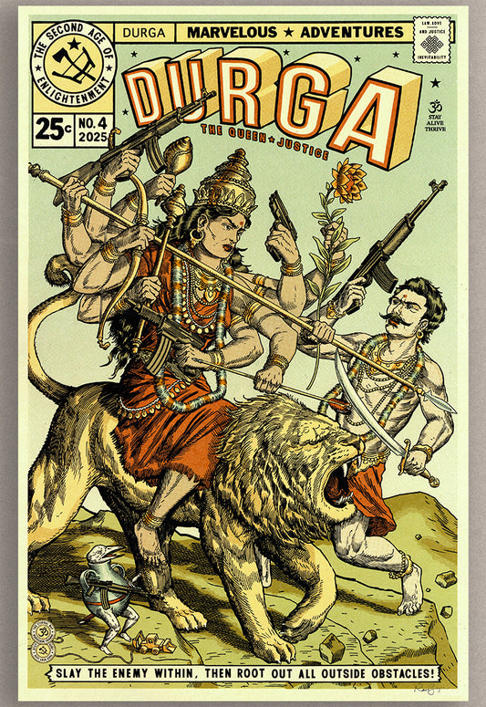Durga Comic Print