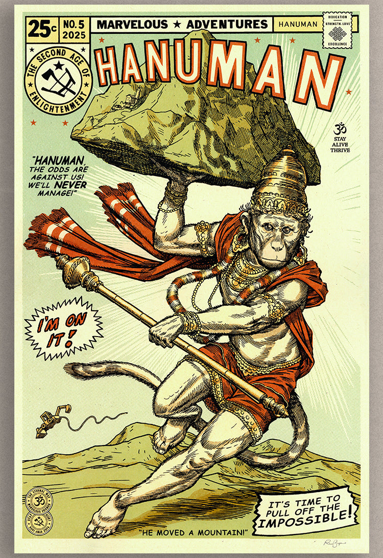 Hanuman Comic Print