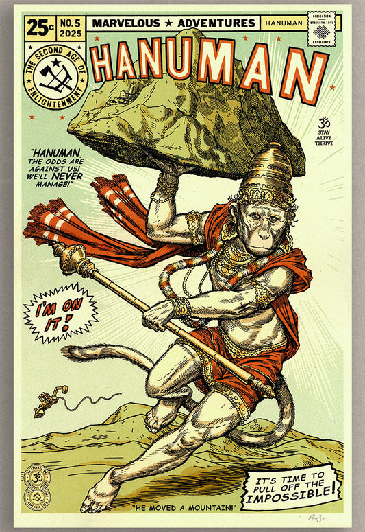 Hanuman Comic Print