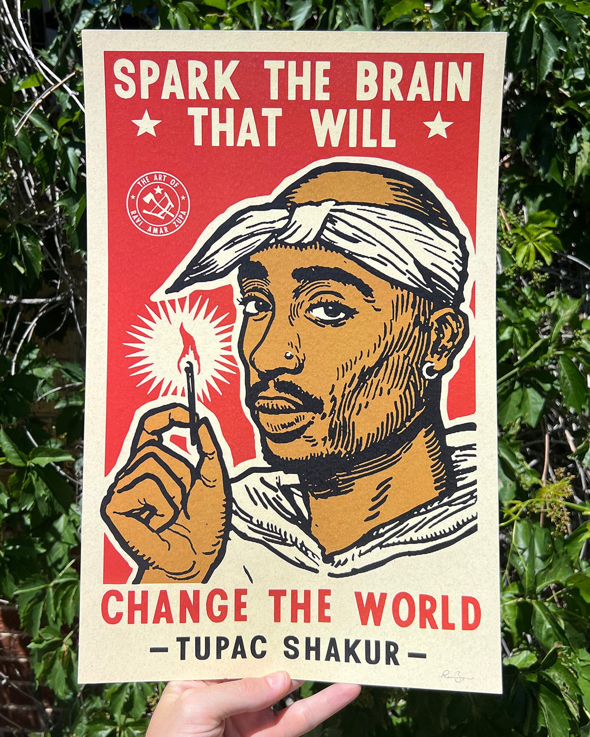Tupac Spark The Brain Print