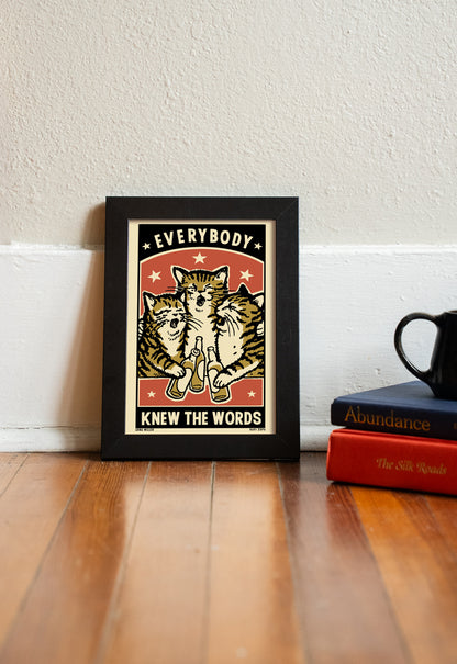 Knew The Words Print