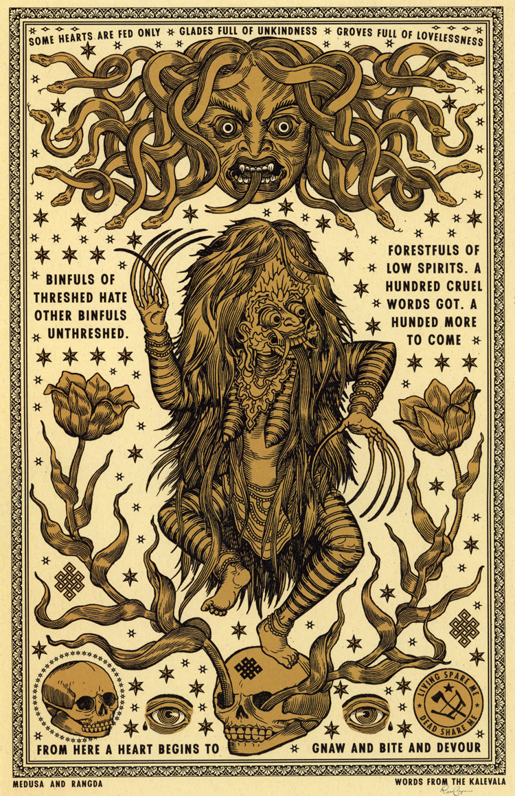 Medusa and Rangda Print
