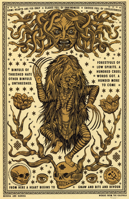 Medusa and Rangda Print