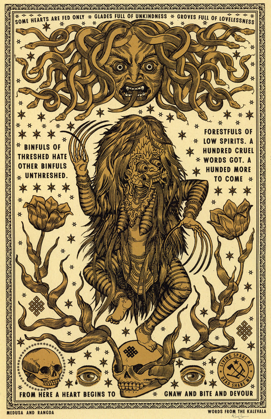 Medusa and Rangda Print