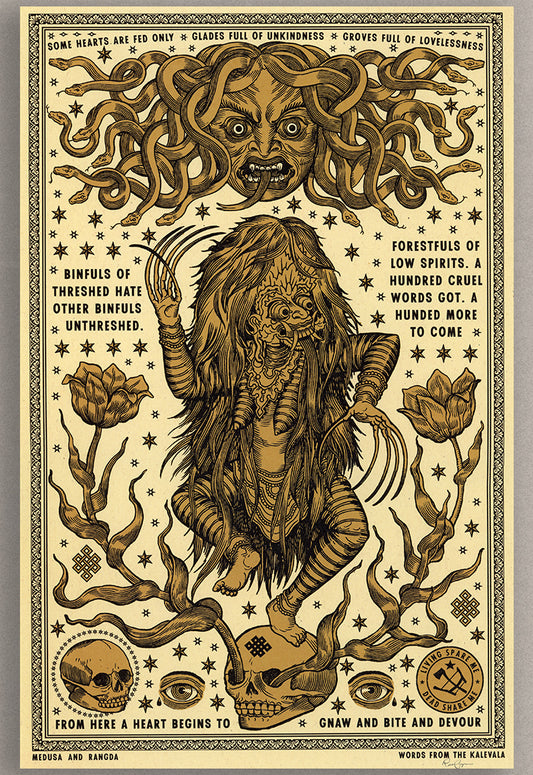 Medusa and Rangda Print