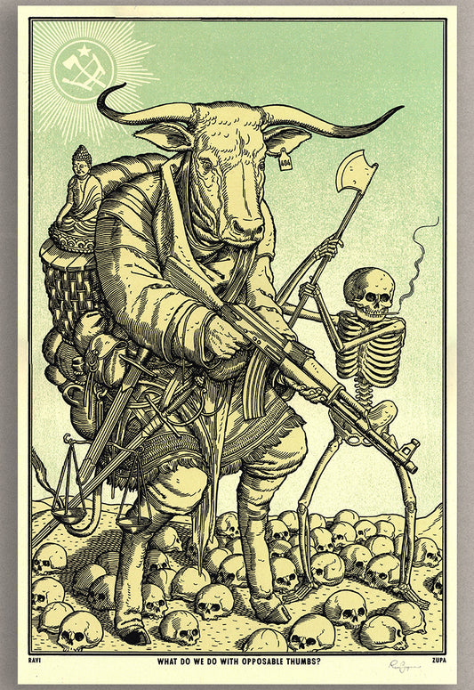 Minotaur, Opposable Thumbs Print