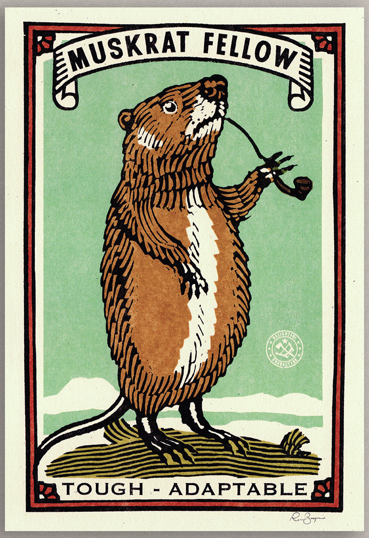 Muskrat Fellow Print