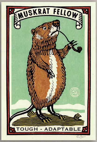 Muskrat Fellow Print