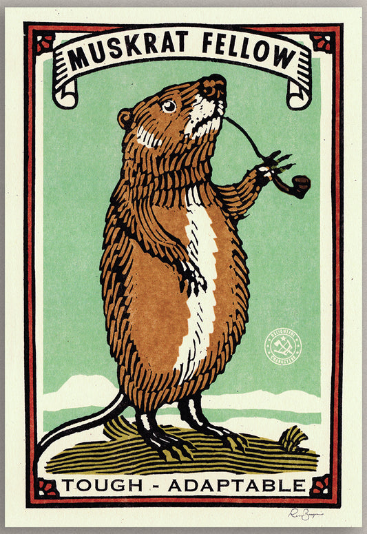 Muskrat Fellow Print