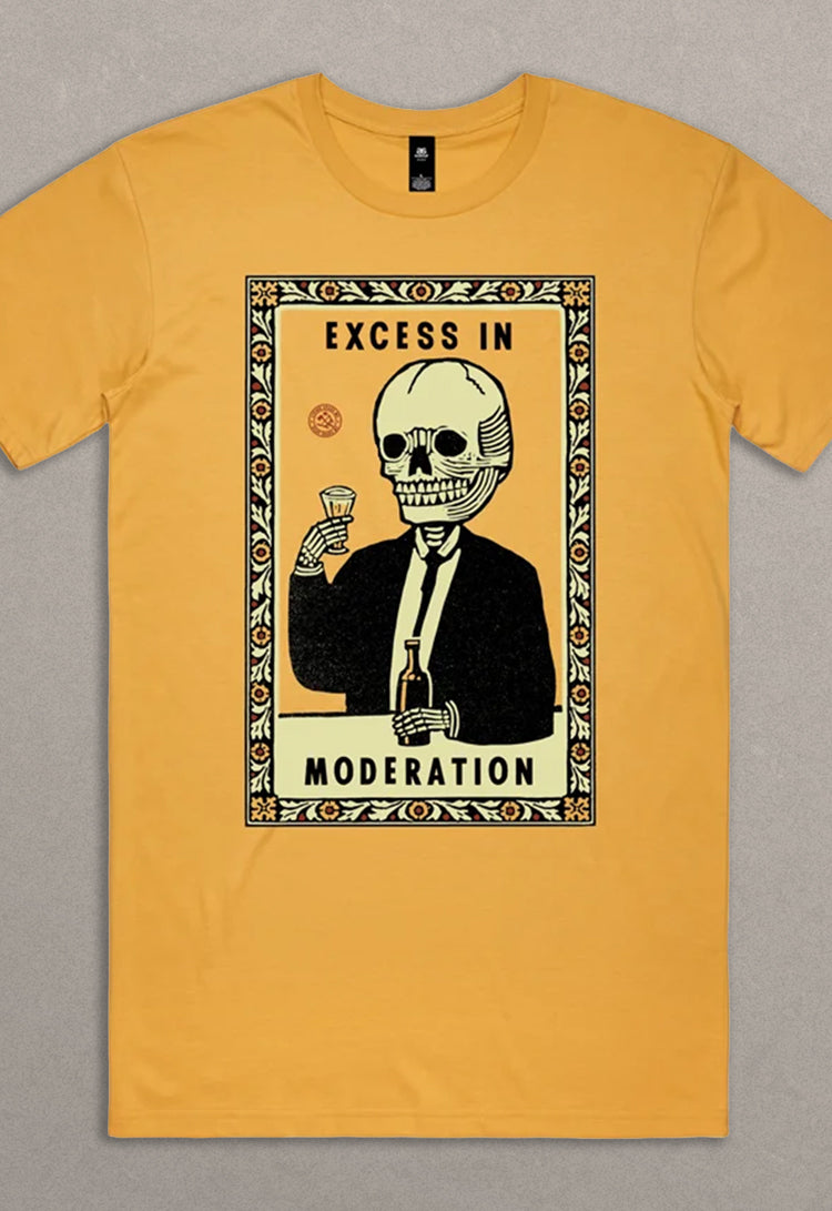 Excess in Moderation Tee - Mustard
