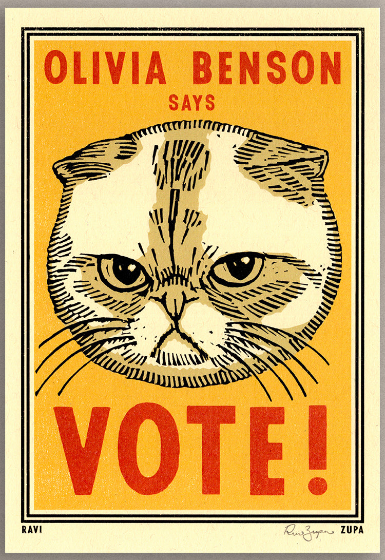 Olivia Says Vote! Print
