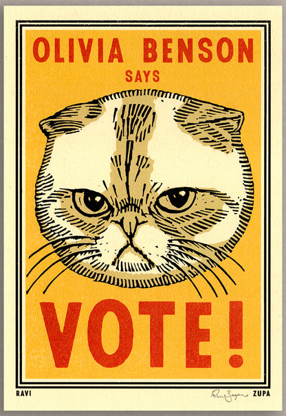 Olivia Says Vote! Print