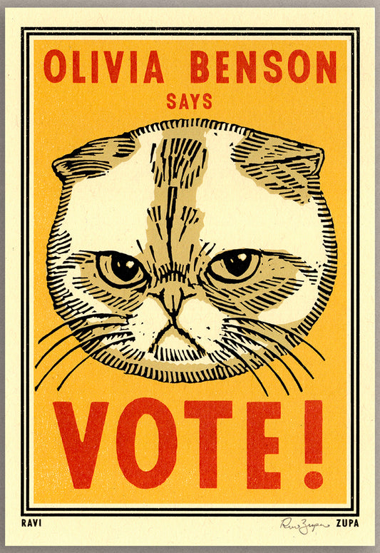 Olivia Says Vote! Print