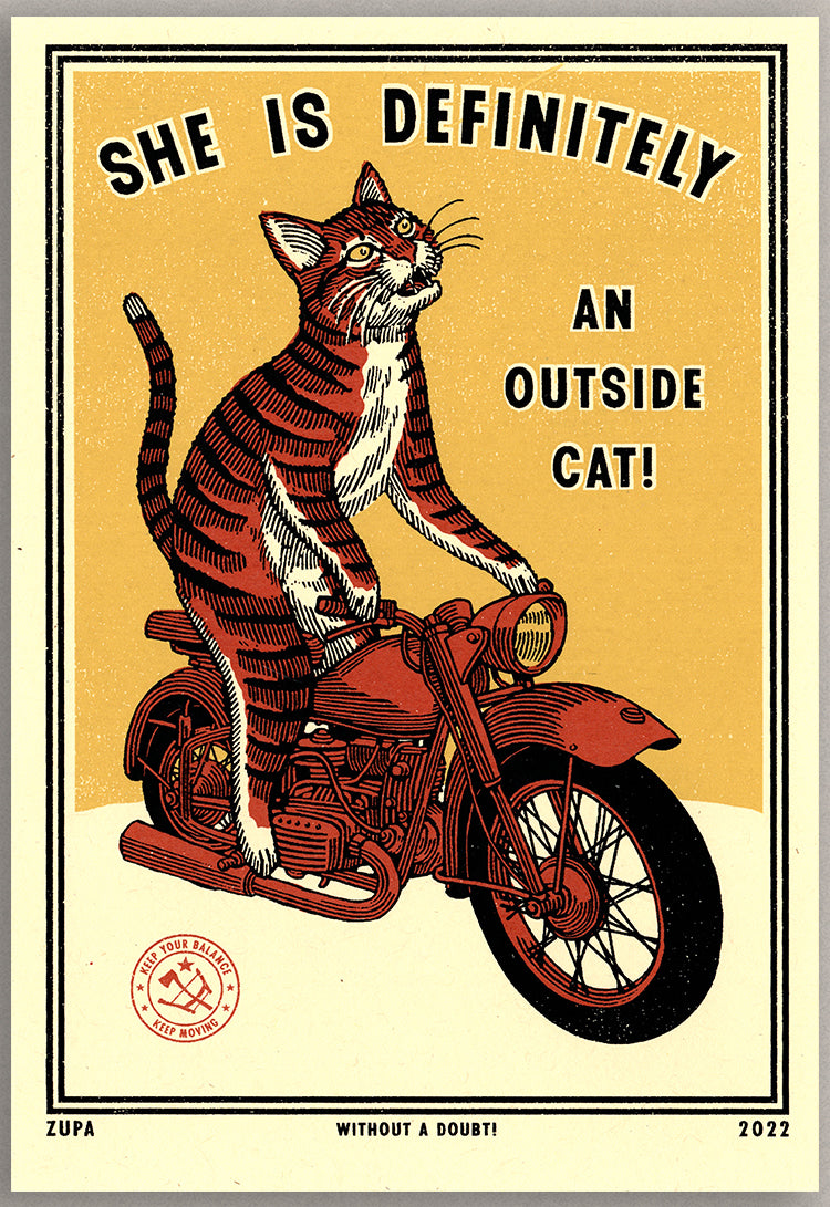Outside Cat Print – Ravi Zupa Arts