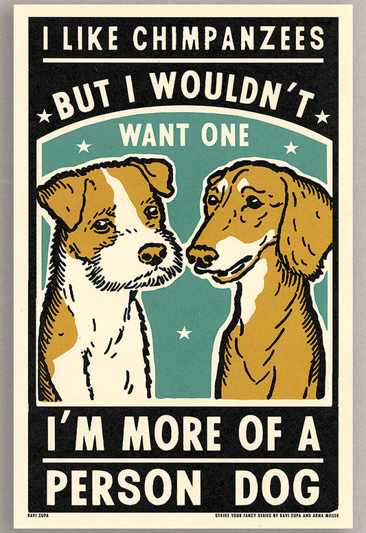 Person Dog Print
