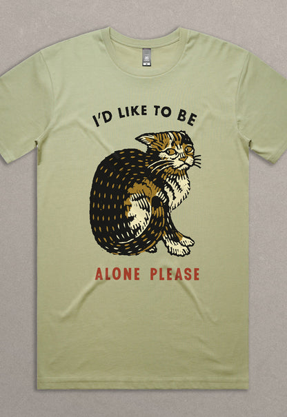 Alone Please Tee - Pistachio