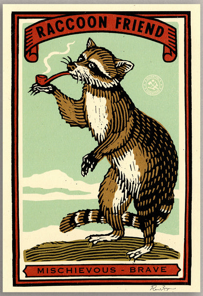 Raccoon Friend Print