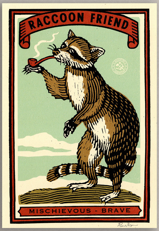 Raccoon Friend Print