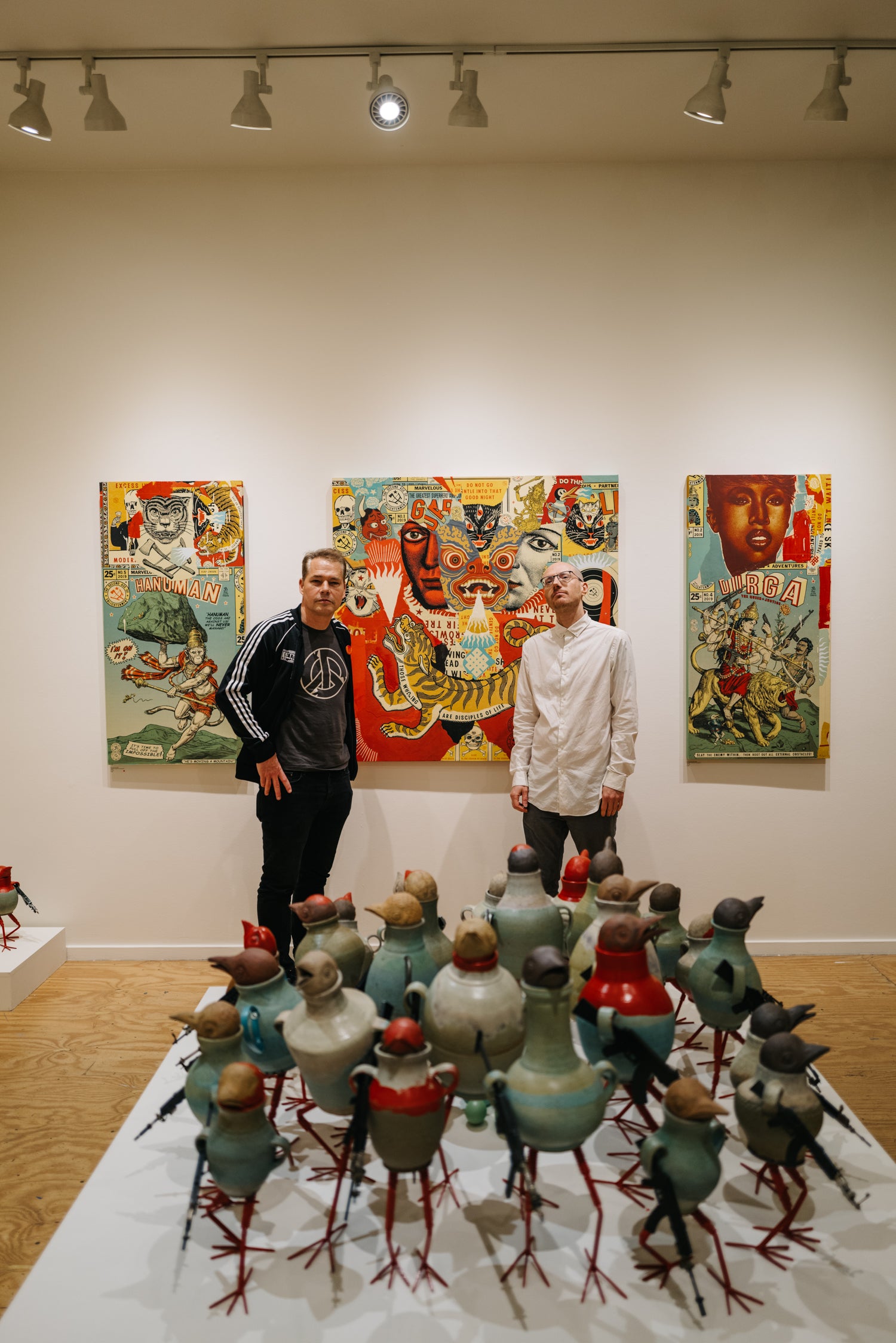 Opening night of Ravi Zupa's solo show "These Five Kings" at Subliminal Projects (2023)