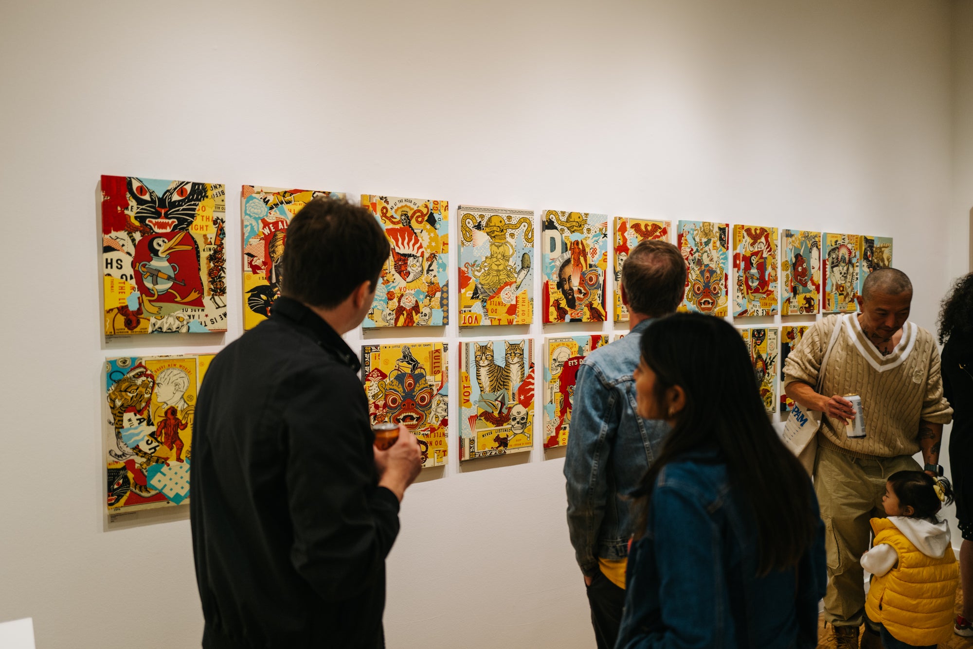 Opening night of Ravi Zupa's solo show "These Five Kings" at Subliminal Projects (2023)