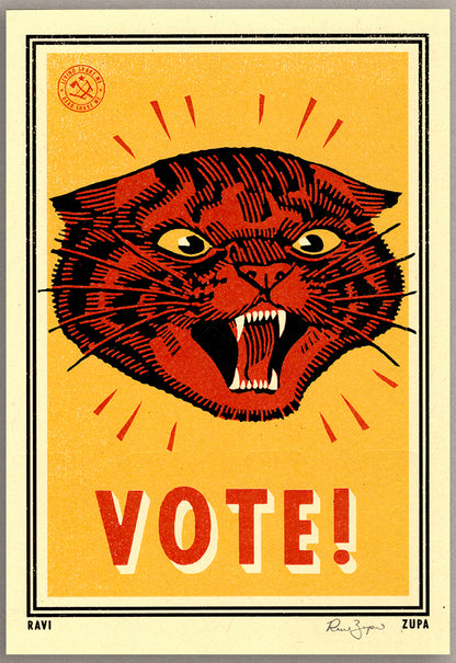 Vote Cat #1 Print