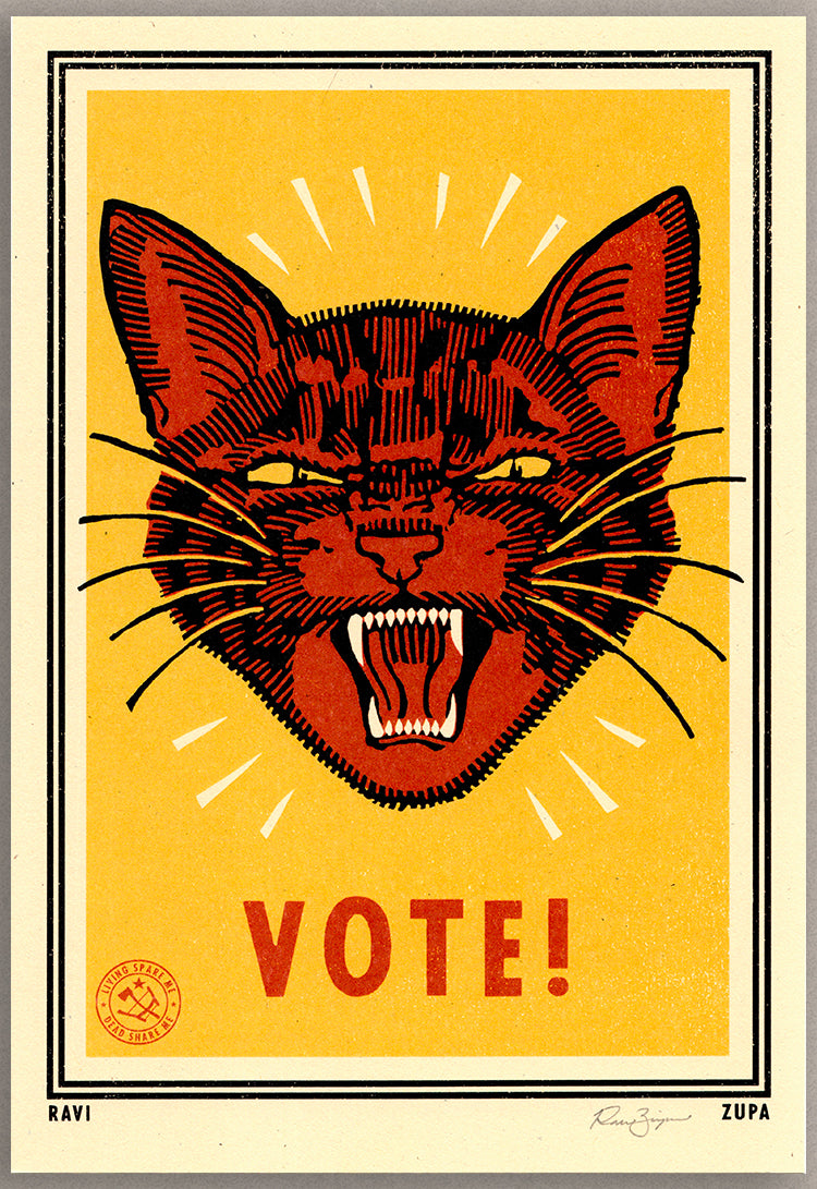 Vote Cat #2 Print