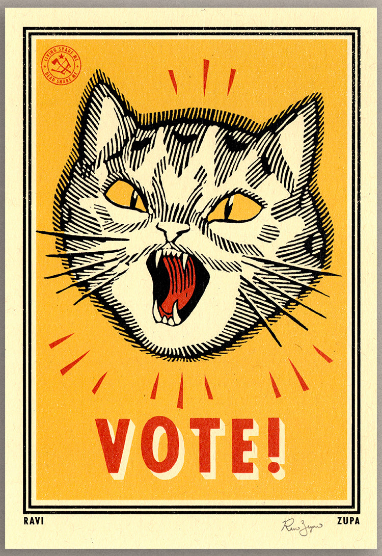 Vote Cat #3 Print